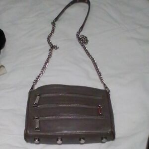 Rebecca Minkoff Gray Crossbody Bag with Chain Strap